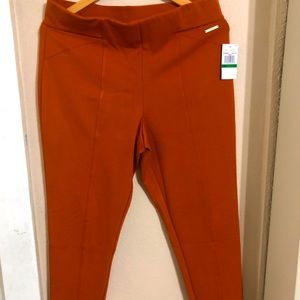 New With Tag Michael Kors orange pants/leggings-size L